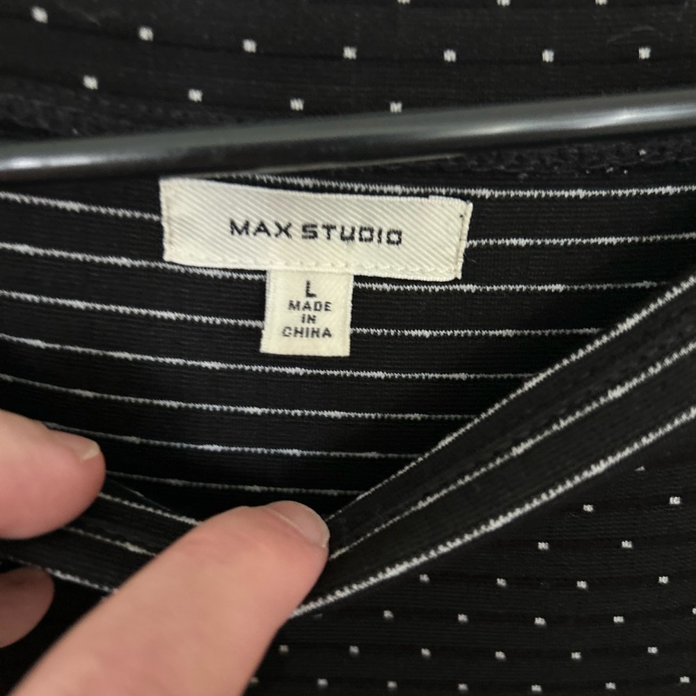 Fit and Flare Black Polka-Dot Dress